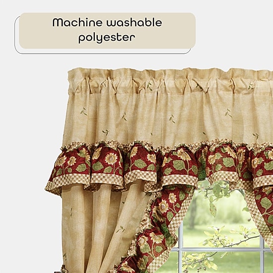 Rod Pocket Kitchen Curtains & Drapes Window Set