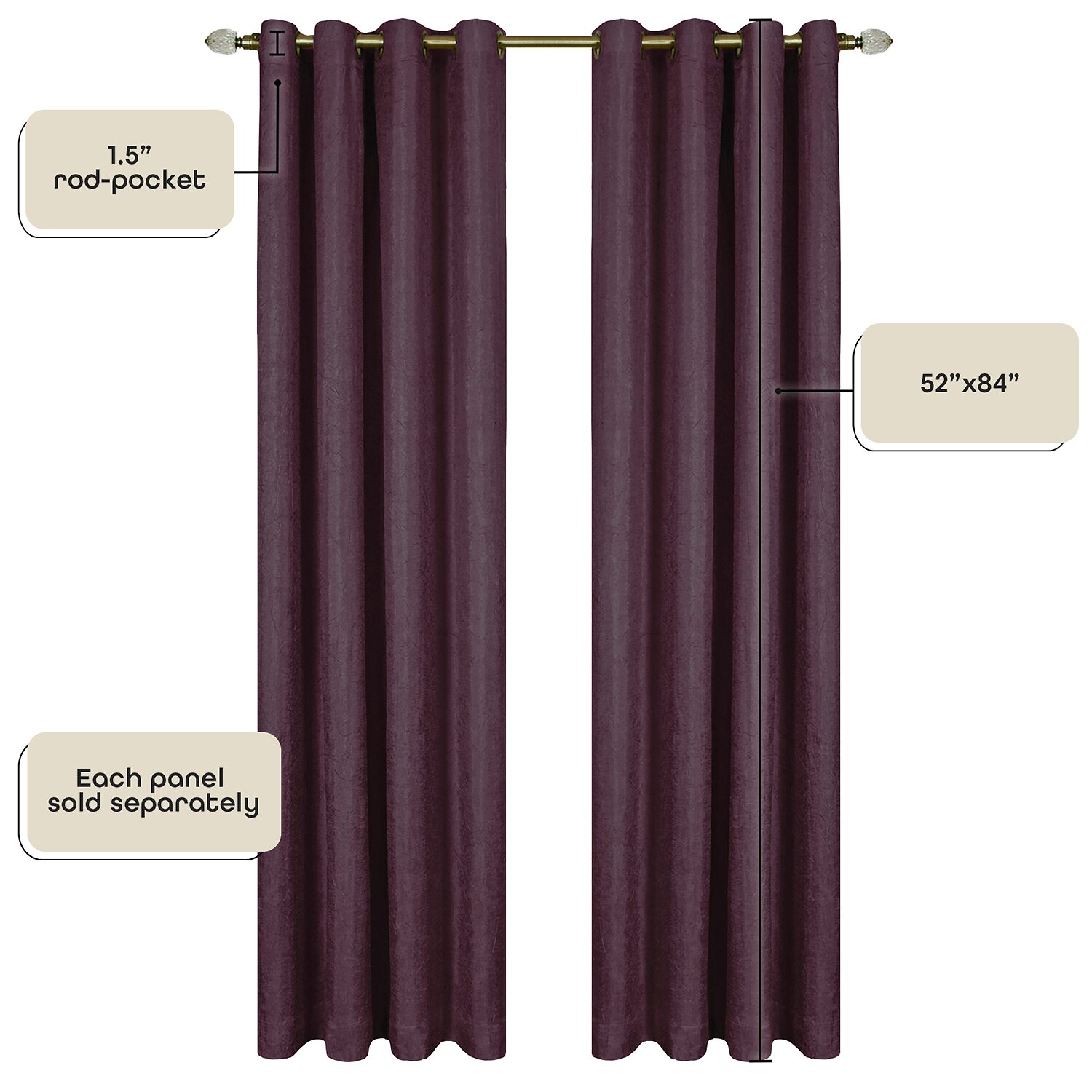 Taylor Grommet Top Energy Saving Blackout Single Curtain Panel