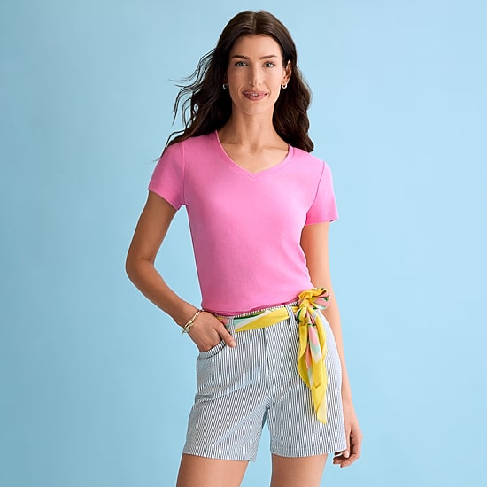 St. John's Bay Womens V Neck Short Sleeve T-Shirt