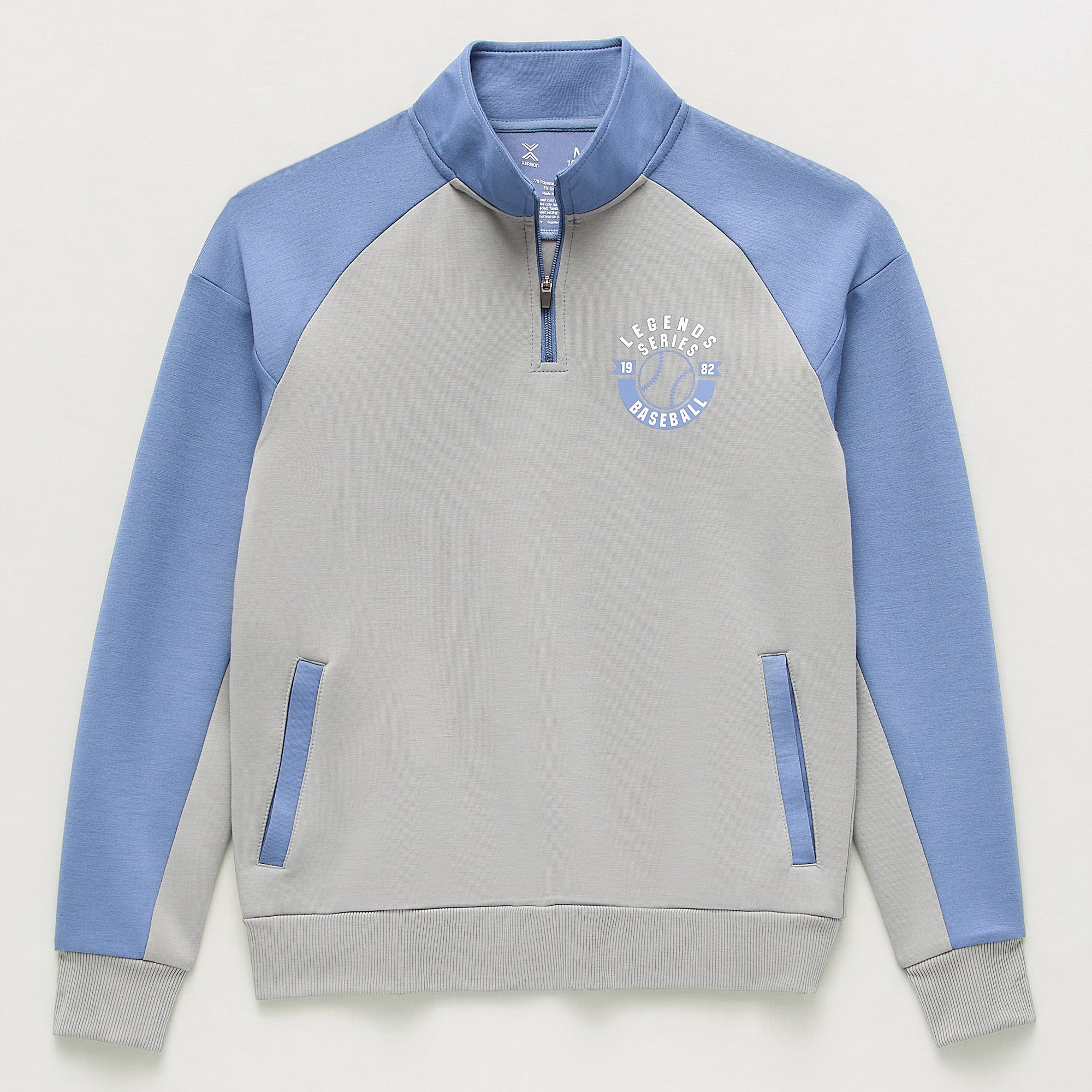 Xersion Little & Big Kid Boys Hooded Long Sleeve Active Quarter-Zip Pullover
