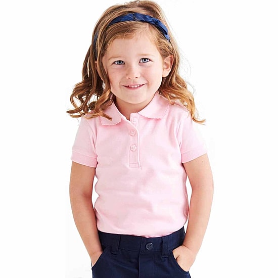 French Toast Big Kid Girls Short Sleeve Regular Fit Polo Shirt