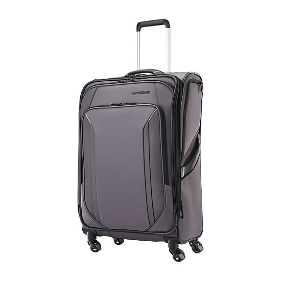 American Tourister Piroutte Deluxe Softside Expandable Checked Spinner Luggage
