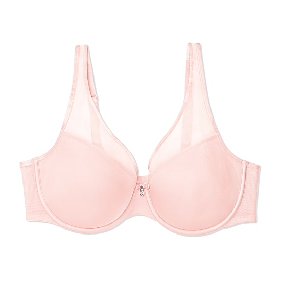 Curvy Couture Sheer Mesh Full Coverage Unlined Underwire Bra - 1311