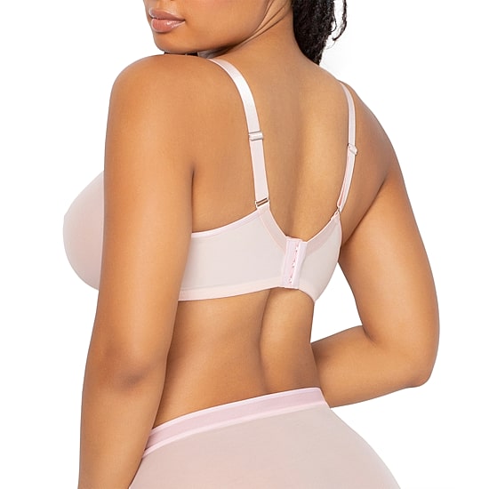 Curvy Couture Sheer Mesh Full Coverage Unlined Underwire Bra - 1311