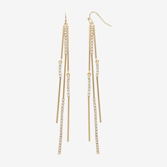 Bijoux Bar Gold Tone Womens Drop Earrings