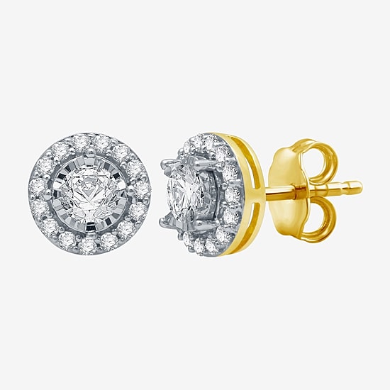 5/8 CT. T.W. Natural White Diamond 10K Gold Stud Earrings