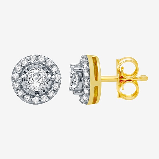 5/8 CT. T.W. Natural White Diamond 10K Gold Stud Earrings