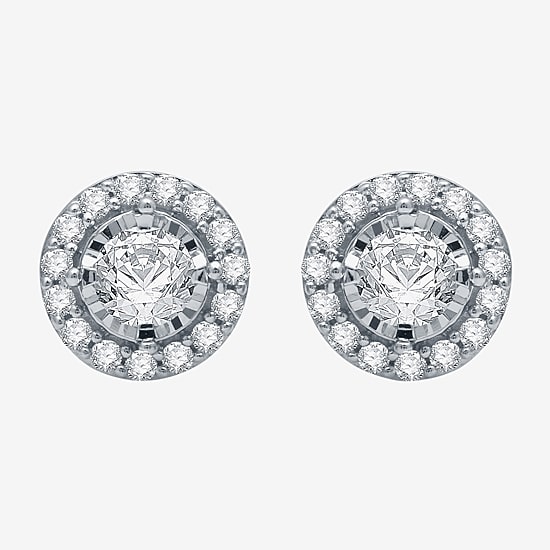 5/8 CT. T.W. Natural White Diamond 10K Gold Stud Earrings