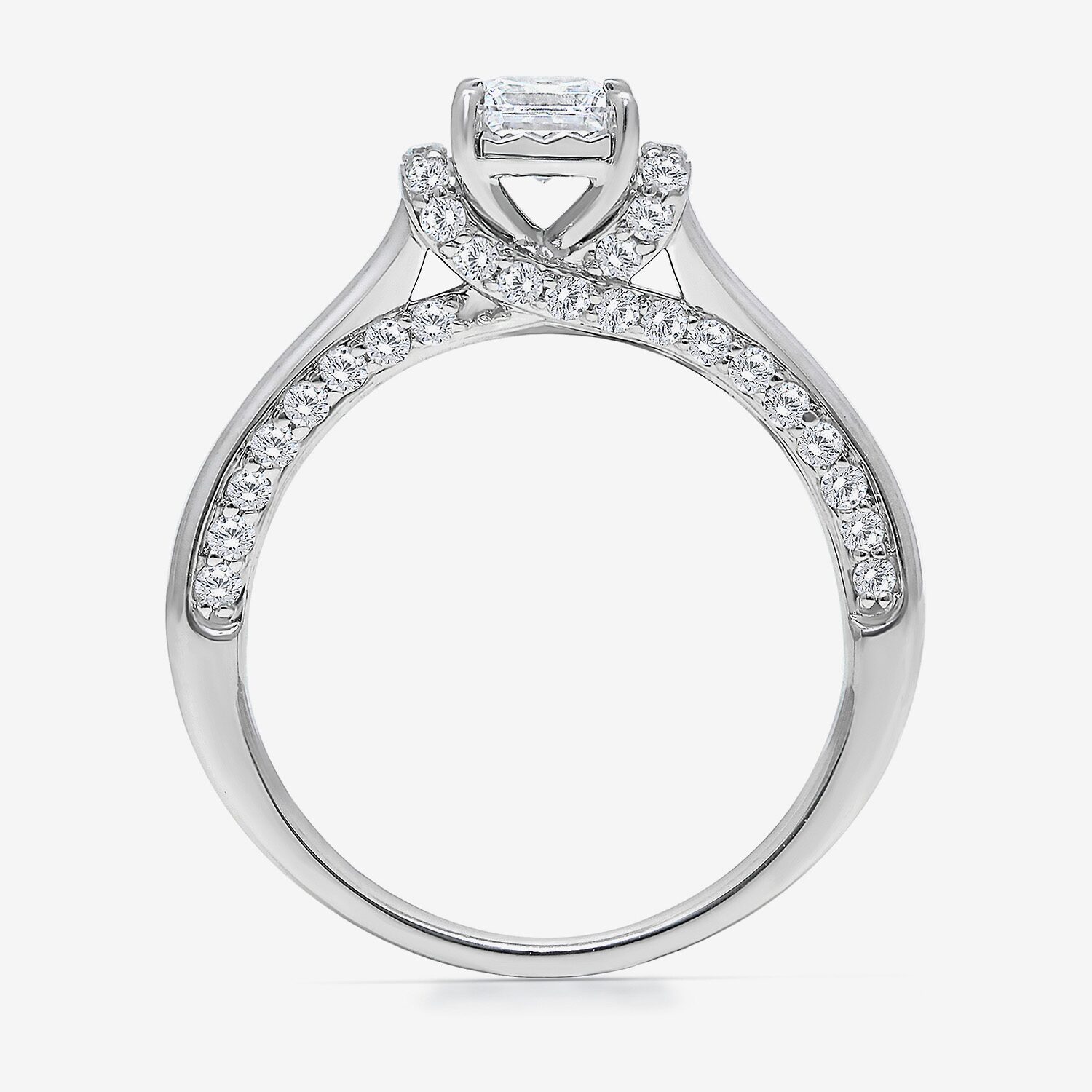 (I / Si2) Womens 1 CT. T.W. Lab Grown White Diamond 10K Gold Engagement Ring