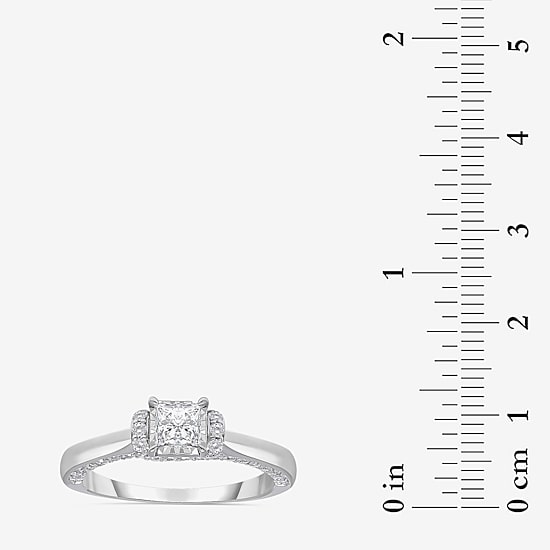 (I / Si2) Womens 1 CT. T.W. Lab Grown White Diamond 10K Gold Engagement Ring