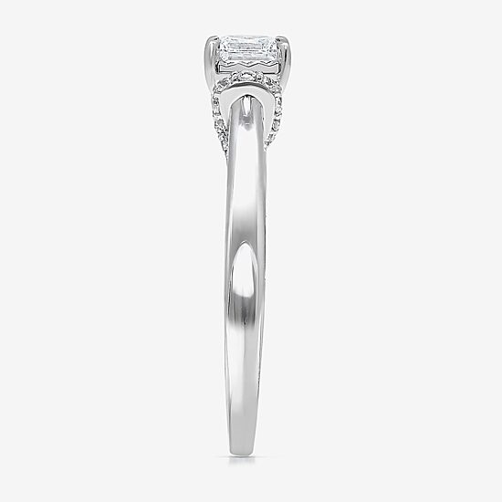 (I / Si2) Womens 1 CT. T.W. Lab Grown White Diamond 10K Gold Engagement Ring