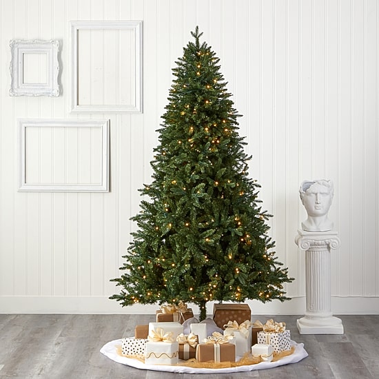 Nearly Natural New Hampshire 7 Foot Pre-Lit Fir Christmas Tree