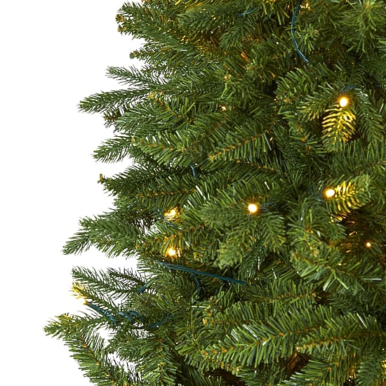 Nearly Natural New Hampshire 7 Foot Pre-Lit Fir Christmas Tree