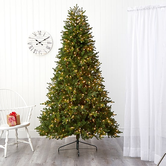 Nearly Natural Washington Fir 7 1/2 Foot Pre-Lit Fir Christmas Tree