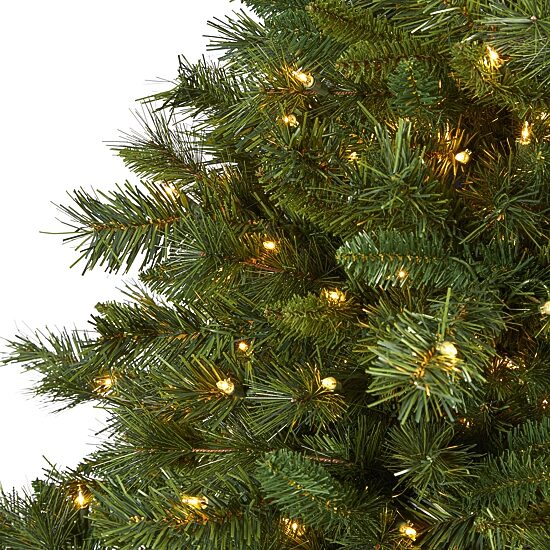Nearly Natural Mixed 6 Foot Pre-Lit Pine Christmas Tree