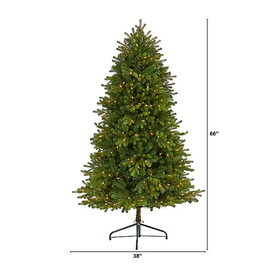 Nearly Natural Washington Fir 5 1/2 Foot Pre-Lit Fir Christmas Tree