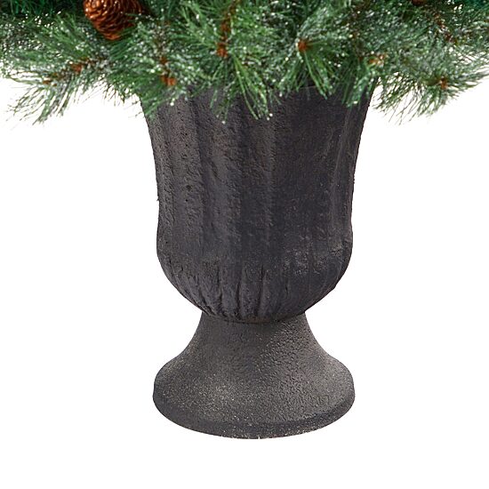 Nearly Natural Snowed French Alps 4 Foot Potted Pine Christmas Tree