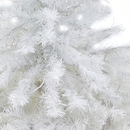 Nearly Natural White 4 1/2 Foot Pre-Lit Potted Pine Christmas Tree