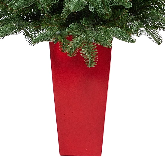 Nearly Natural 3 1/2 Foot Pre-Lit Potted Spruce Christmas Tree