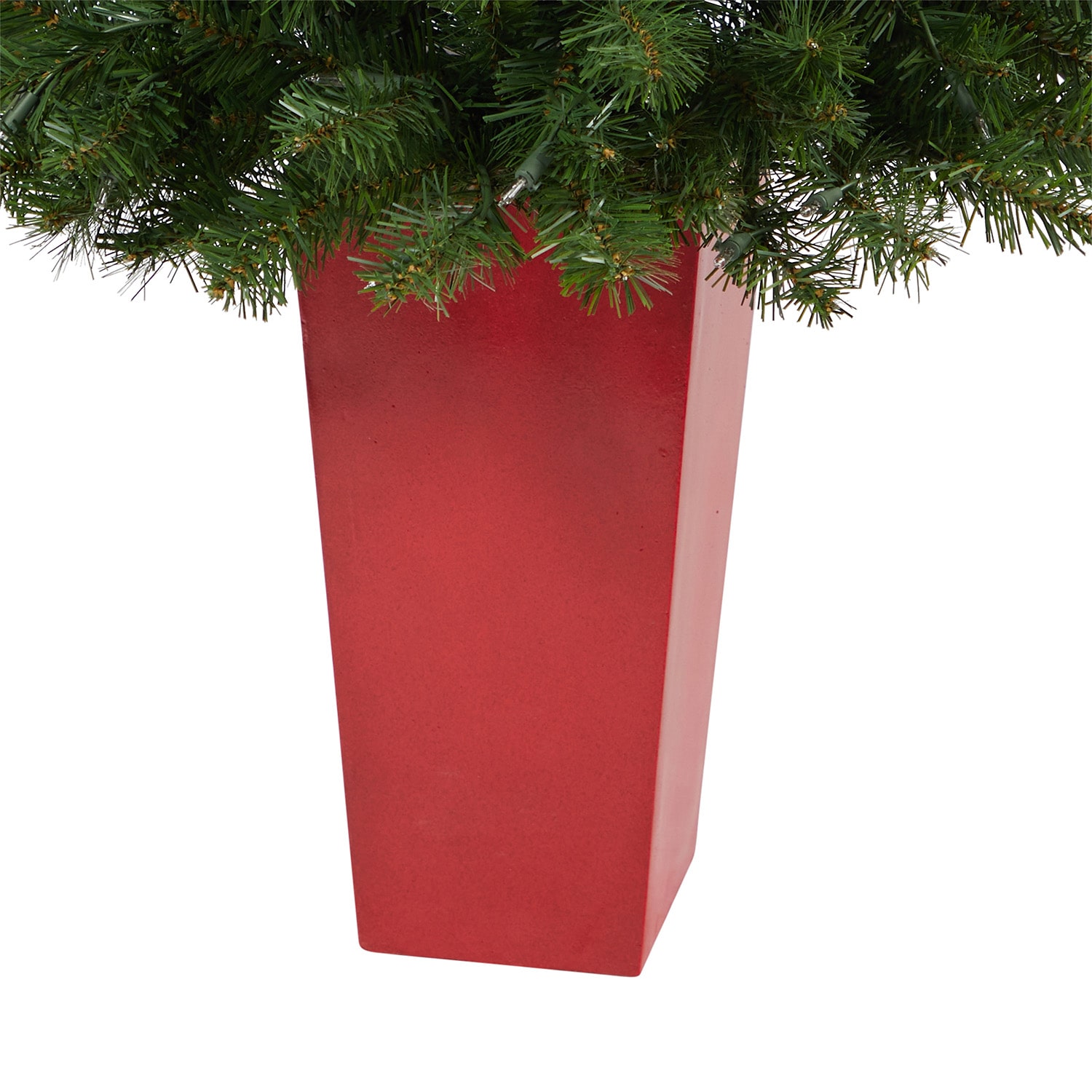 Nearly Natural Virginia Fir 4 1/2 Foot Pre-Lit Potted Fir Christmas Tree