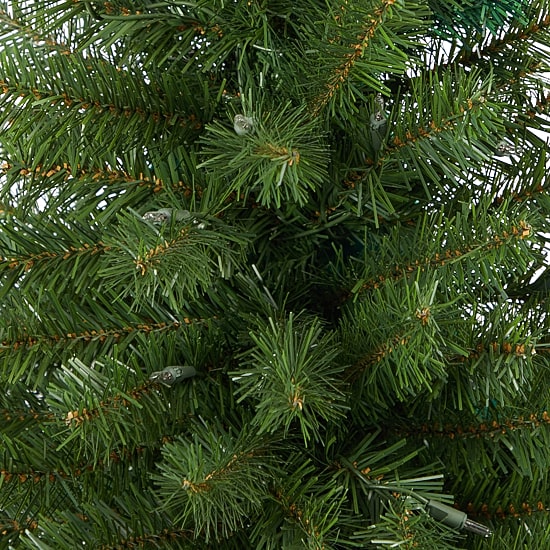 Nearly Natural Virginia Fir 4 1/2 Foot Pre-Lit Potted Fir Christmas Tree