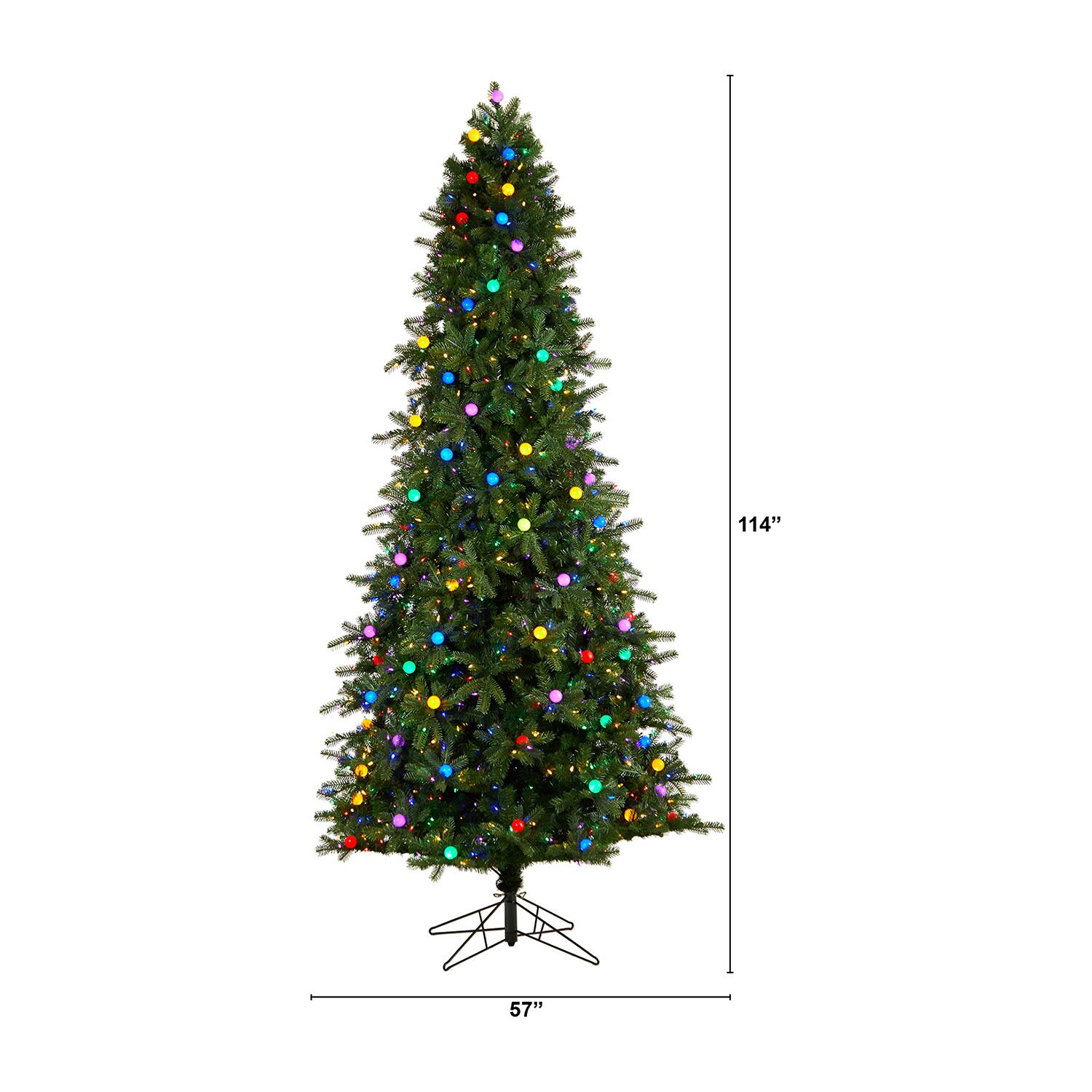 Nearly Natural 9 1/2 Foot Pre-Lit Fir Christmas Tree