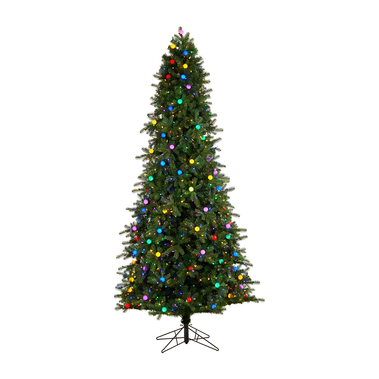 Nearly Natural 9 1/2 Foot Pre-Lit Fir Christmas Tree