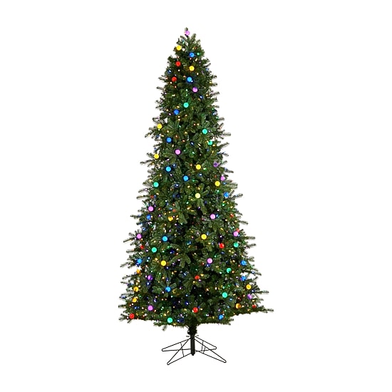 Nearly Natural 9 1/2 Foot Pre-Lit Fir Christmas Tree