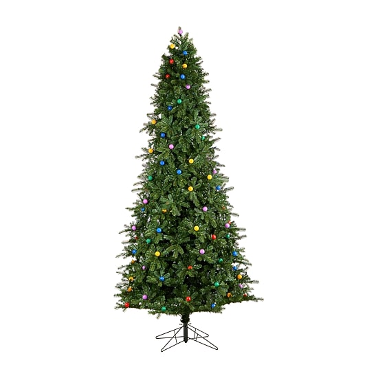 Nearly Natural 9 1/2 Foot Pre-Lit Fir Christmas Tree