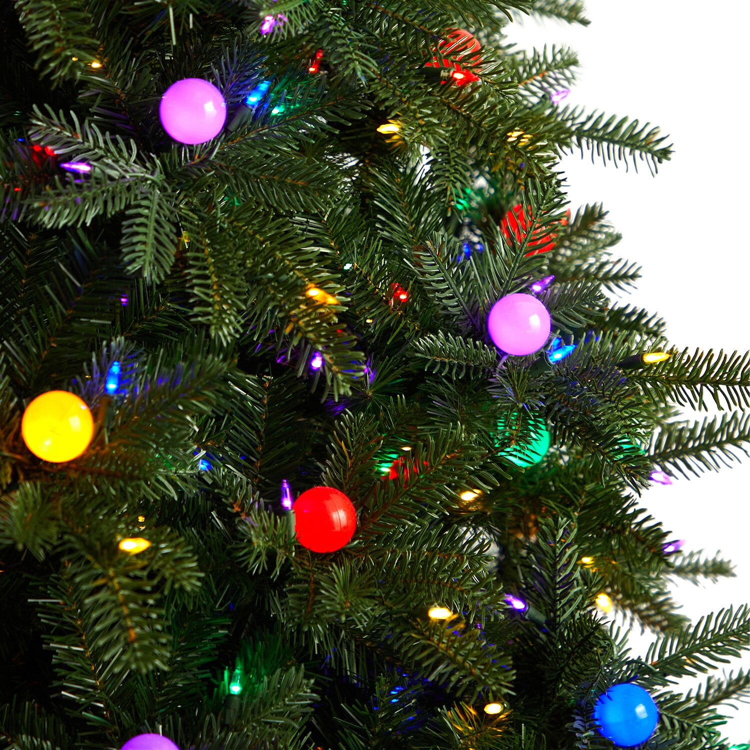 Nearly Natural 9 1/2 Foot Pre-Lit Fir Christmas Tree