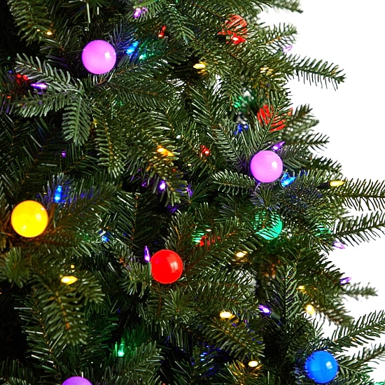 Nearly Natural 9 1/2 Foot Pre-Lit Fir Christmas Tree
