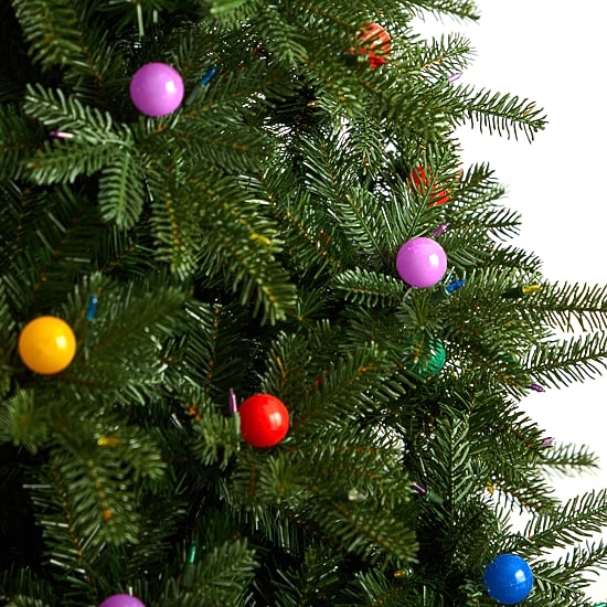 Nearly Natural 9 1/2 Foot Pre-Lit Fir Christmas Tree
