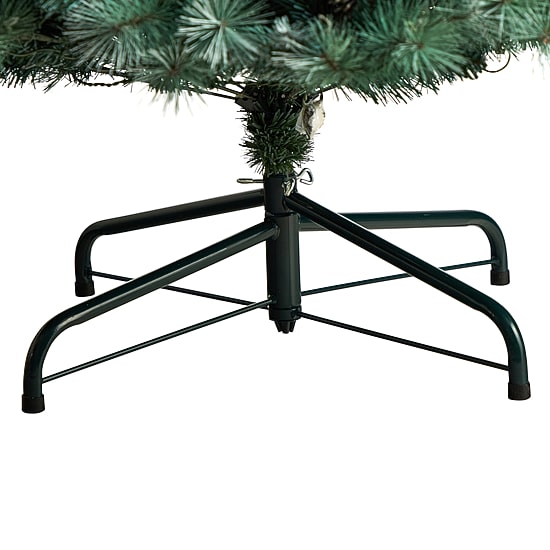 Nearly Natural Frosted 9 Foot Pre-Lit Flocked Pine Christmas Tree