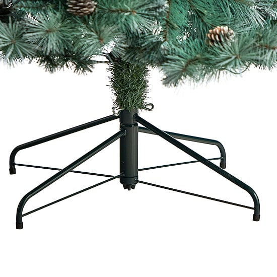 Nearly Natural Frosted 8 Foot Pre-Lit Flocked Pine Christmas Tree