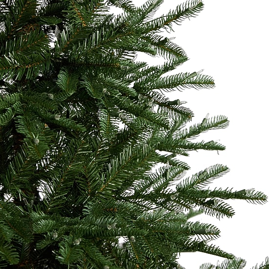 Nearly Natural Layered 8 Foot Pre-Lit Spruce Christmas Tree