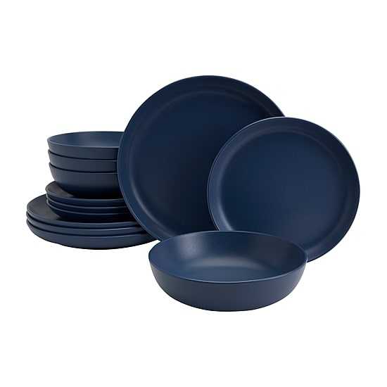 Fieldcrest Legacy Denim 12-pc. Stoneware Dinnerware Set - JCPenney