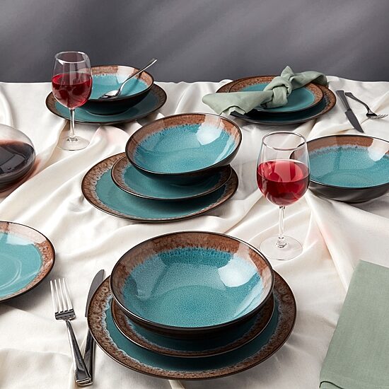 Fieldcrest Montecito 12-pc. Stoneware Dinnerware Set, Color