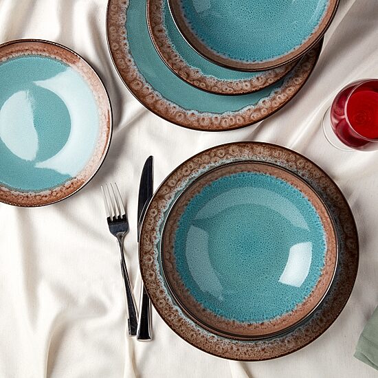 Fieldcrest Montecito 12-pc. Stoneware Dinnerware Set, Color