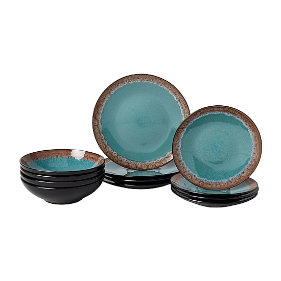 Fieldcrest Montecito 12-pc. Stoneware Dinnerware Set, Color