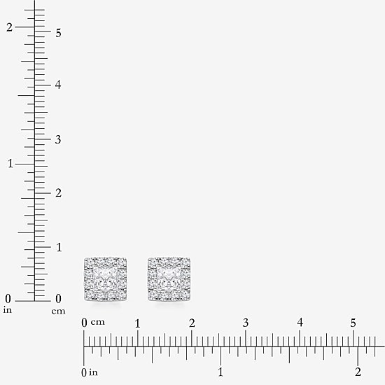 2 CT. T.W. Lab Grown White Diamond 10K Gold 4.4mm Stud Earrings