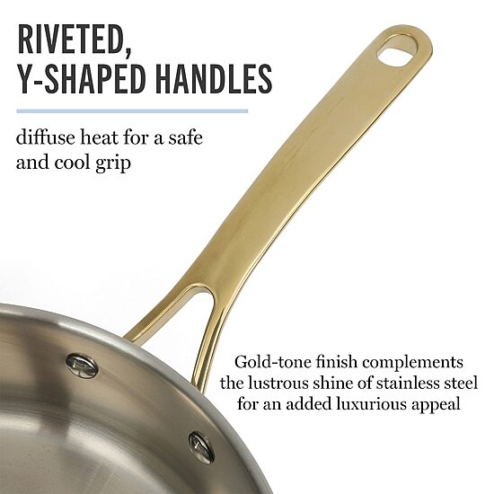 Martha Stewart Castelle Stainless Steel 4.2-qt. Saute Pan with Lid