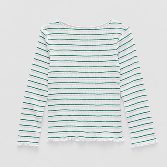 Okie Dokie Toddler & Little Girls Round Neck Long Sleeve T-Shirt