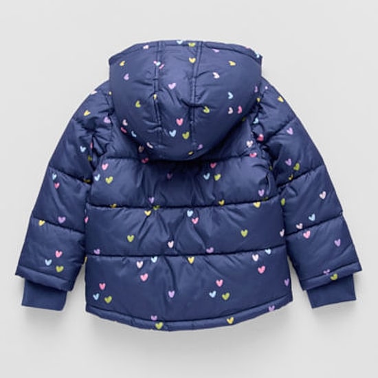 Okie Dokie Toddler Girls Adaptive Water Resistant Easy-on + Easy-off Heavyweight Puffer Jacket