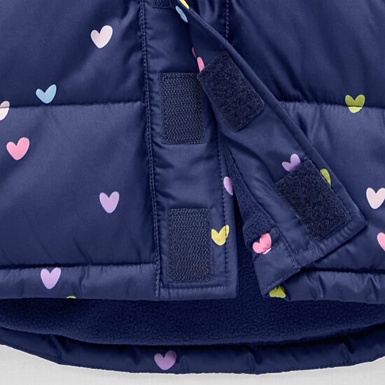 Okie Dokie Toddler Girls Adaptive Water Resistant Easy-on + Easy-off Heavyweight Puffer Jacket