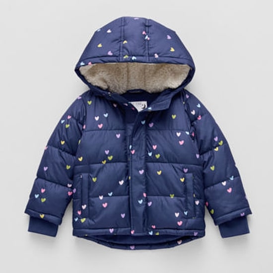 Okie Dokie Toddler Girls Adaptive Water Resistant Easy-on + Easy-off Heavyweight Puffer Jacket