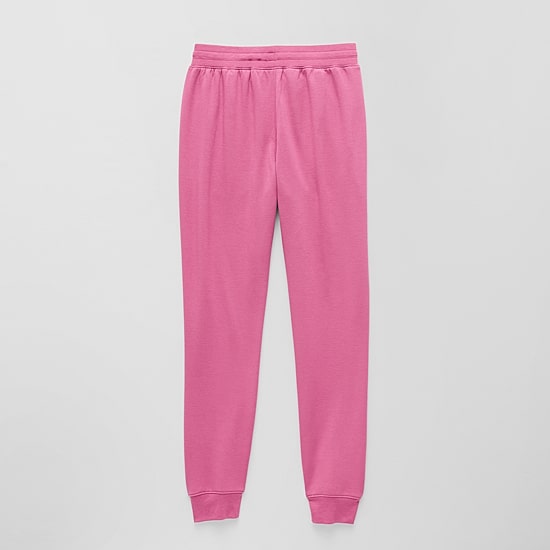 Xersion Super Soft Little & Big Kid Girls Cuffed Mid Rise Regular Fit Fleece Jogger Pant