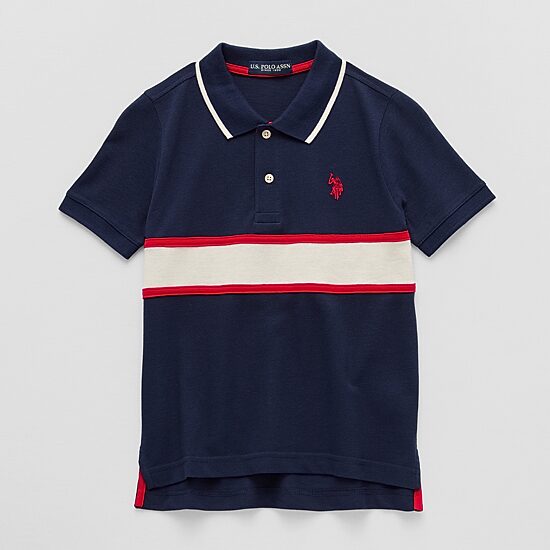 U.S. Polo Assn. Little & Big Kid Boys Short Sleeve Regular Fit Embroidered Polo Shirt