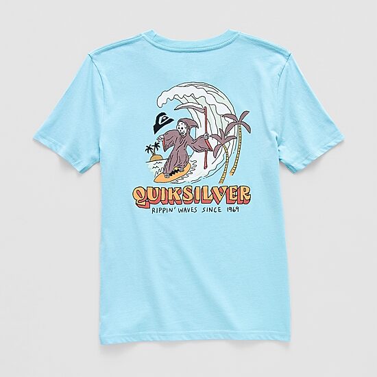 Quiksilver Big Kid Boys Crew Neck Short Sleeve Regular Fit Graphic T-Shirt