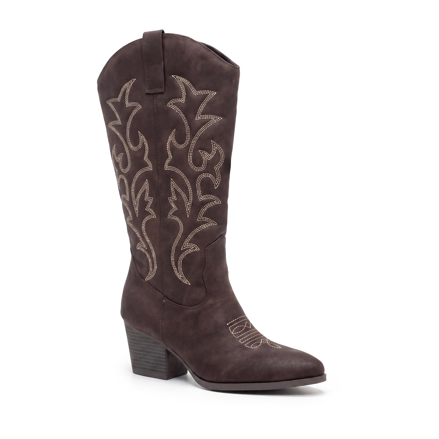 Pop Womens Ellary Block Heel Cowboy Boots