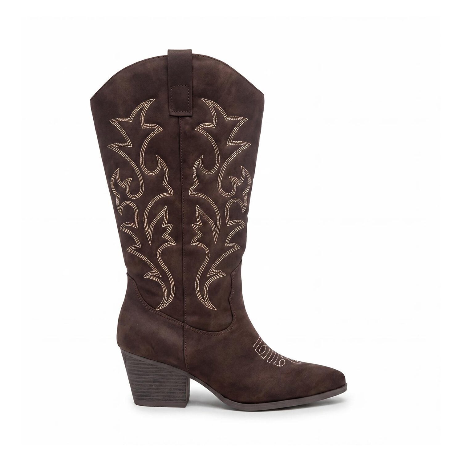 Pop Womens Ellary Block Heel Cowboy Boots